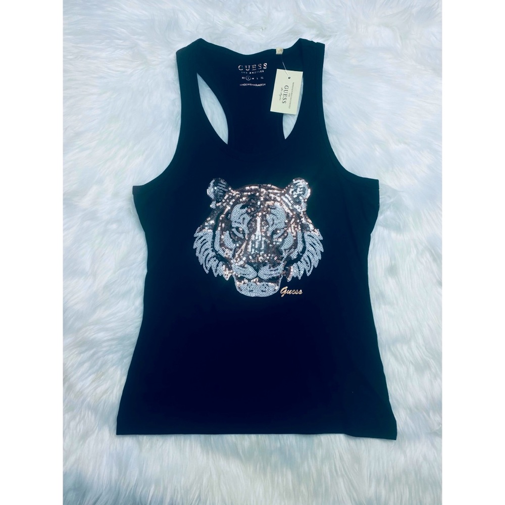 Guess Tank Top Black Clothes